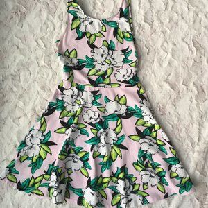 H&M Fit-n-Flare Dress in Pink Size 8